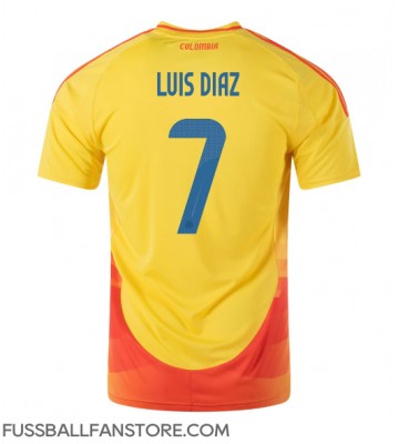 Kolumbien Luis Diaz #7 Replik Heimtrikot Copa America 2024 Kurzarm